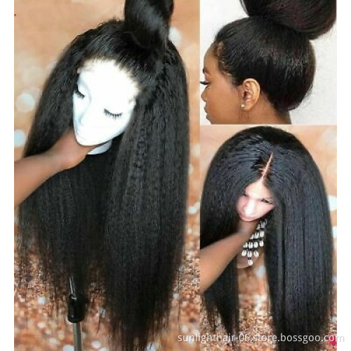 naturelle kinky straight vrai humaine cheveux bresilienne long lace front wigs perruque dentelle cheveux humain